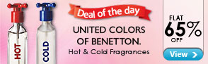 Deal of the Day! Flat 65% off Benetton Hot & Cold Perfumes!