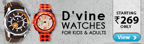D'vine watches for Kids & Adults - Starting at Rs.269