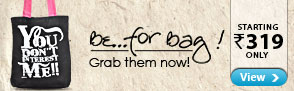 Awesome bags from B..for Bags, starting at Rs.319 only!
