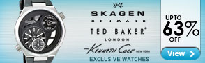 Upto 63% off Watches from Ted Baker, Kenneth Cole, Skagen & More