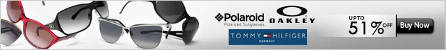 Upto 51% off Sunglasses by Tommy Hilfiger, Oakley, Polaroid