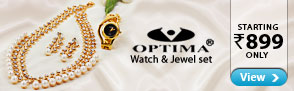 Optima Jewelry and Watch set at Rs. 899