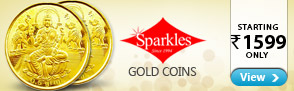 Genuine Gold Coins from Sparkles Jewellery starting at Rs.1599 only.