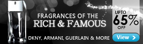 Upto 65% off Fragrances of the Rich & Famous - Armani, DKNY & more.