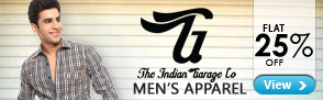 Upto 25% off Indian Garage Men's Apparel