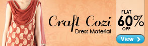 Flat 60% off Craft Cozi dress materials
