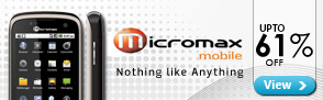 Upto 61% off Micromaxx Mobiles