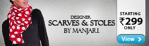 Designer Stoles & Scarves from Manjari, Starting at Rs.299
