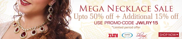 Mega Necklace Sale - Upto 50% off + additional 15 % off