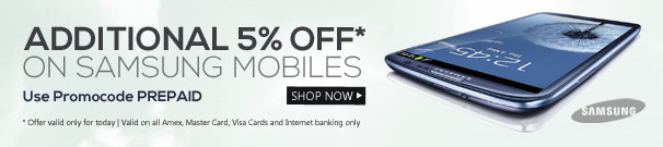 Extra 5% off on Samsung