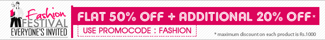  Flat 50% off + Additional 20% off on Women Apparel