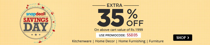  Snapdeal saving day : Extra 35% Off