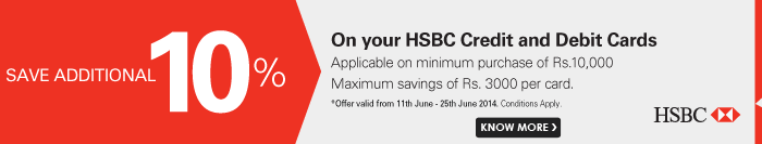Additional 10% Cashback with SBI Credit Card