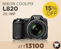 Nikon Coolpix L820 16MP Point & Shoot Digital Camera (Black)