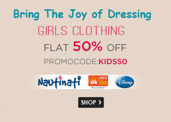 Girls Clothing- Flat 50% Off