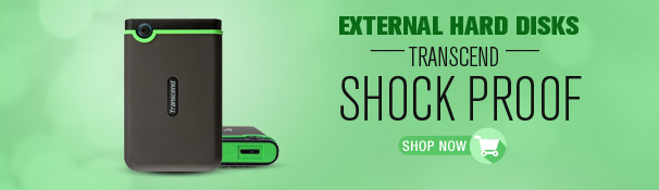 Shock Proof External Disks from Transcend