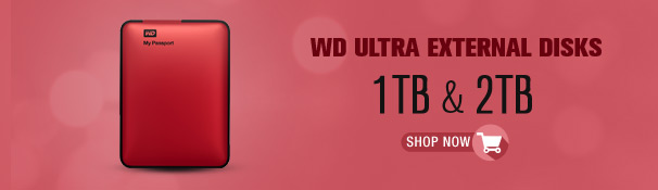 WD Ultra External Disks: 1TB & 2TB