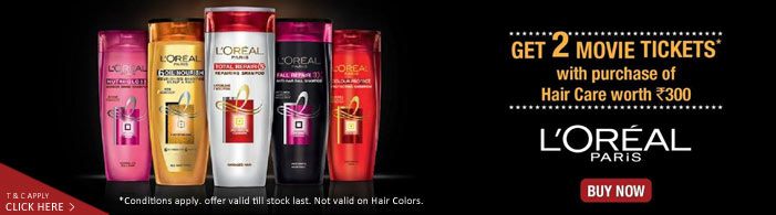  movie tickets with L'oreal products.