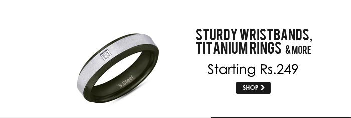 Sturdy wristbands, Titanium rings & more