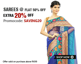  Sarees at Flat 50% 