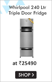 Whirlpool 240 Ltrs FP 263D PROTN ROY FIN (N) Frost Free Triple Door RefrigeratorALPHA STEEL