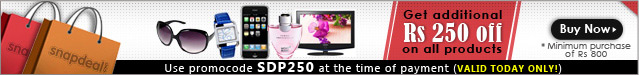 Additional Rs 250 off on all products