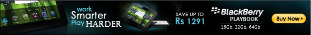Save upto Rs 1291 - Blackberry Playbook