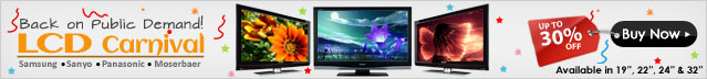 Up to 30% off - LCD TVs