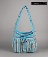 Craftozi Blue Striped Bead Jhola