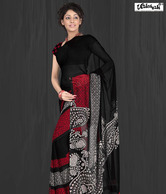 Vaishali  Black Georgette Saree(PrintedSaree-711A)