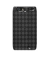 Amzer 93446 Luxe Argyle High Gloss TPU Soft Gel Skin Case - Smoke Grey for Motorola RAZR MAXX XT910
