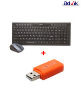 Advik Wireless Keyboard Mouse Combo WITH All-in-one Card Reader