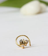 AG 3 Stone Fancy Nose Ring