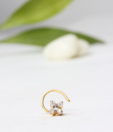 AG 4 stone Floral Nose Ring