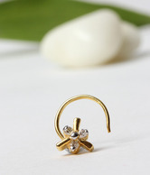 AG 3 stone ethnic nose ring