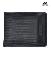 Alvaro Black Rugged Lines Pattern Gents Wallet