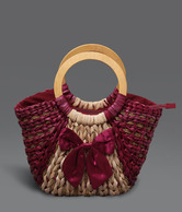 A-maze Pink Satin Bow Handbag