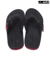 Aura Smart Black Flip Flops