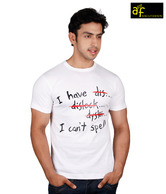 A For F Smart White T- Shirt