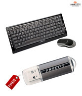 Amkette Black Diamond wireless Combo Desktop with Free Amkette Pen Drive