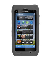 Amzer Silicone Skin Jelly Case - Grey for Nokia N8