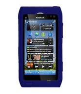 Amzer  Silicone Skin Jelly Case - Blue for Nokia N8