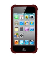 Amzer Silicone Skin Jelly Case - Maroon Red For iPod Touch 4th Gen