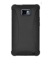 Amzer Silicone Skin Jelly Case - Black for Samsung GALAXY S II GT-I9100