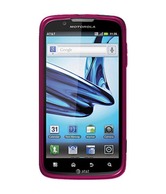 Amzer Luxe Argyle High Gloss TPU Soft Gel Skin Case - Hot Pink for Motorola ATRIX 2 MB865