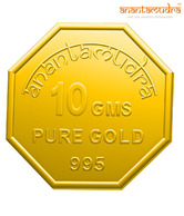 Anantamudra 10g 24 kt BIS Hallmarked Ganesha Gold Coin In 995 Purity