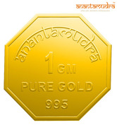 Anantamudra 1g 24 kt BIS Hallmarked Ganesha Gold Coin In 995 Purity