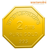 Anantamudra 2g 24 kt BIS Hallmarked Saraswathi Gold Coin In 995 Purity