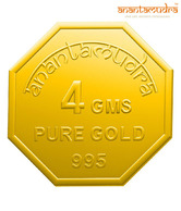 Anantamudra 4g 24 kt BIS Hallmarked Ganesha Gold Coin In 995 Purity