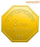Anantamudra 8g 24 kt BIS Hallmarked Ganesha Gold Coin In 995 Purity